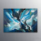 Peinture abstraite de l'artiste Helena Monniello qui représente l'envol d'un papillon, les ailes au vent.