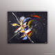 "Big Bang" oeuvre de l'artiste Helena Monniello. Abstraite sur fond noir.