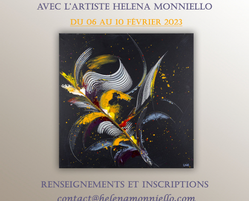 Stage de peinture acrylique avec l'artiste Helena Monniello du 4 au 10 février