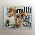 "Multi" : collage et peinture de l'artiste Helena Monniello