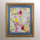 Collage aux pivoines fuchsia sur fond jaune avec phrases inspirantes et oiseaux rouges ."Le Jardin des Possibles" de LNA, juin 2026.